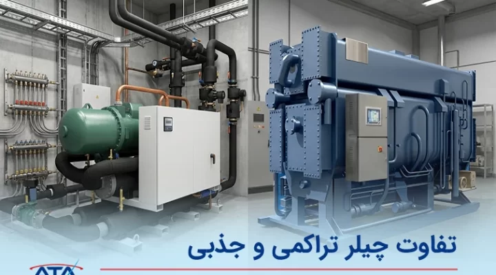 مقایسه چیلر تراکمی و چیلر جذبی از لحاظ بدنه و تجهیزات در موتورخانه